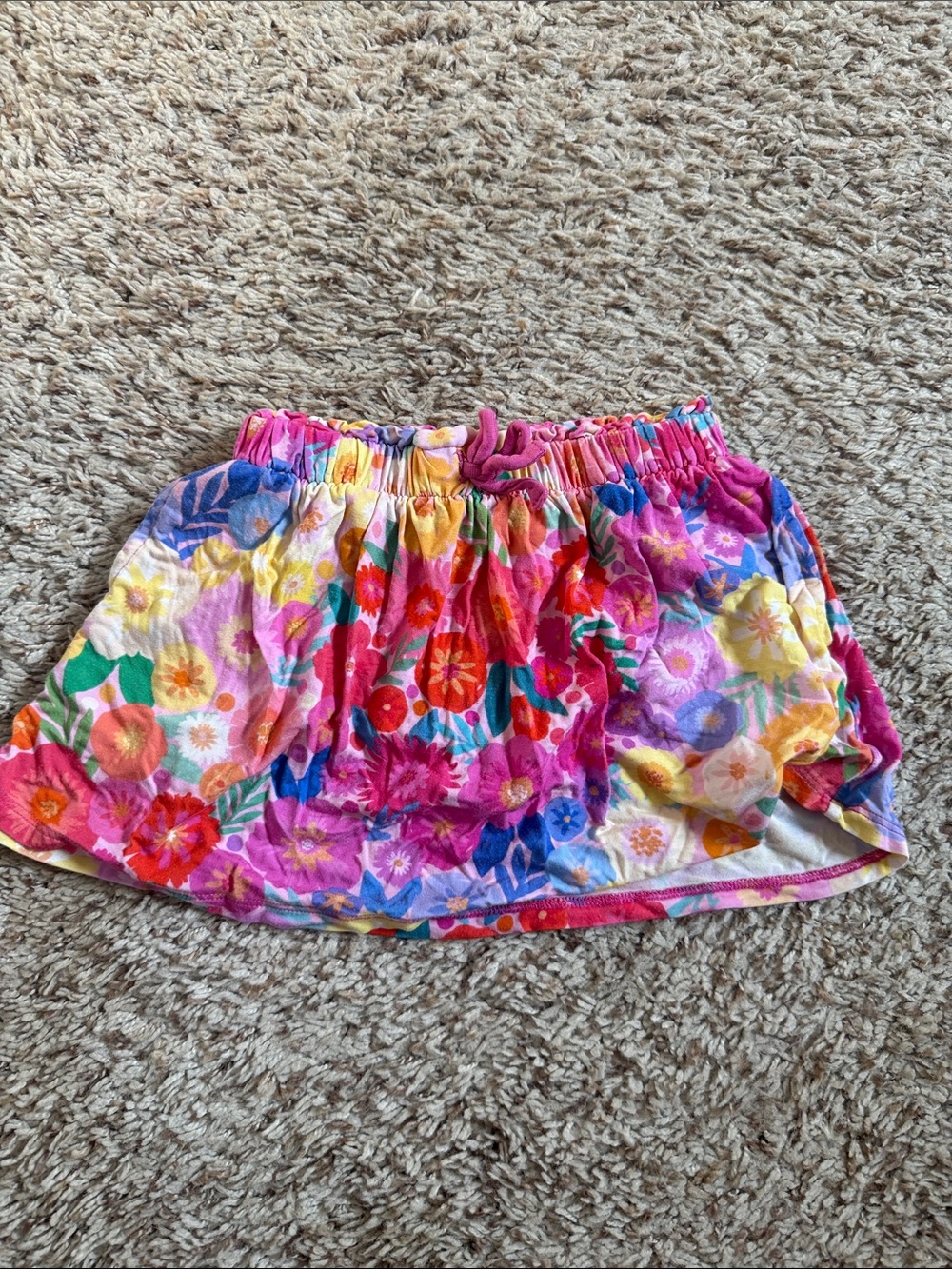 Little Sleepies Bright Floral Multicolor Girls Skort